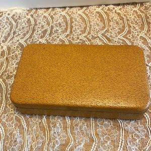 VTG Farrington USA Genuine Texol tan jewelry box